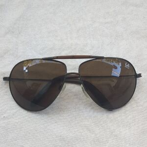 L.A. Gear Black Frame Sunglasses with Brown Lenses